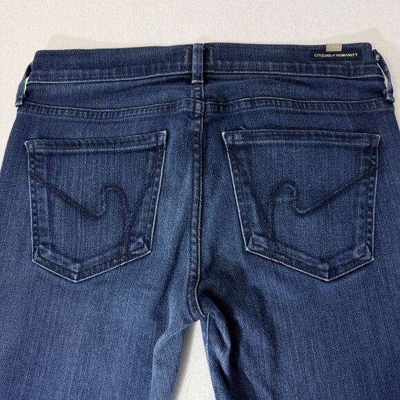 Citizens of Humanity Womens Dark Wash Bootcut Flare Jeans Sz 27 Mid Rise Stretch - Picture 15 of 16